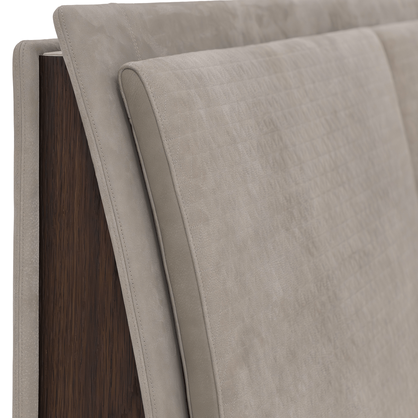 Stay King Bed - Beige Leather