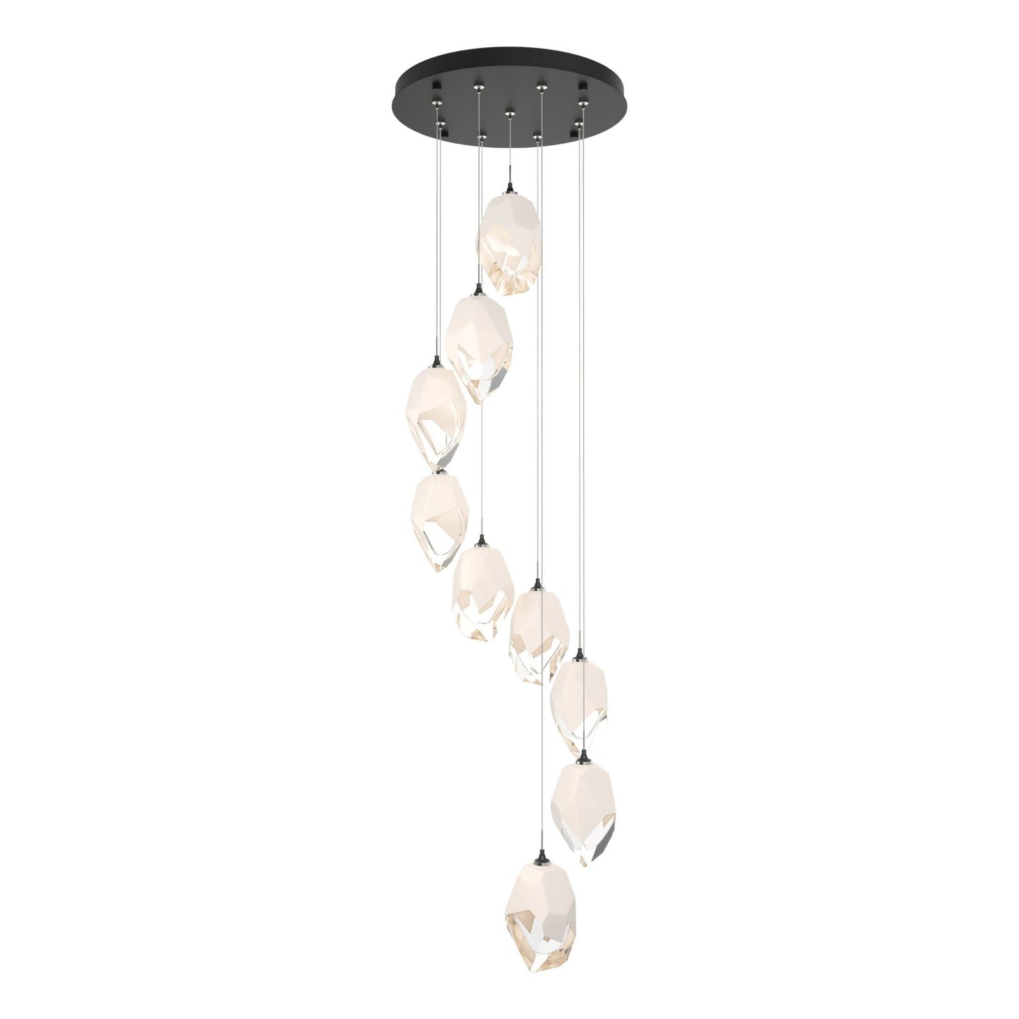 Chrysalis 9-Light Large Crystal Pendant 9-Light White Crystal (WP) in Black
