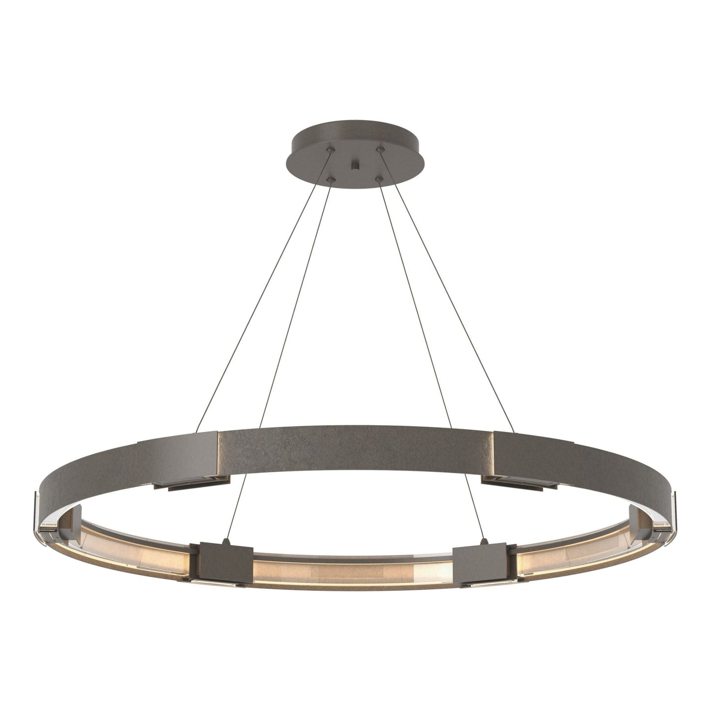 Aura Large LED Pendant 12-Light Clear Glass (ZM) in Dark Smoke