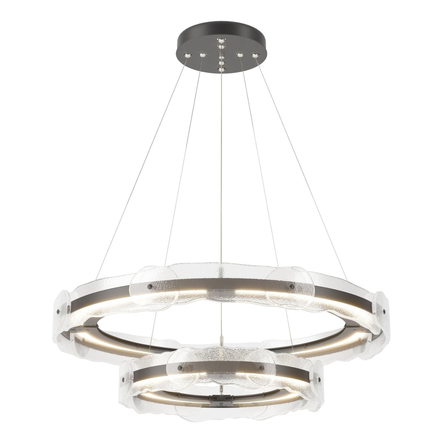 Solstice LED Tiered Pendant LED Clear Glass (ZM) in Black