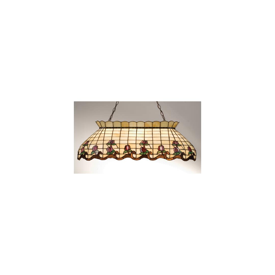 40 Inch Long Roseborder Oblong Chandelier