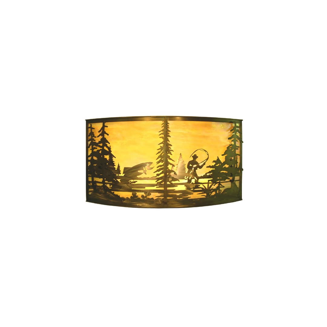 Tall Pines 42" Wide 4 Light Wall Washer with Mica Glass Shade