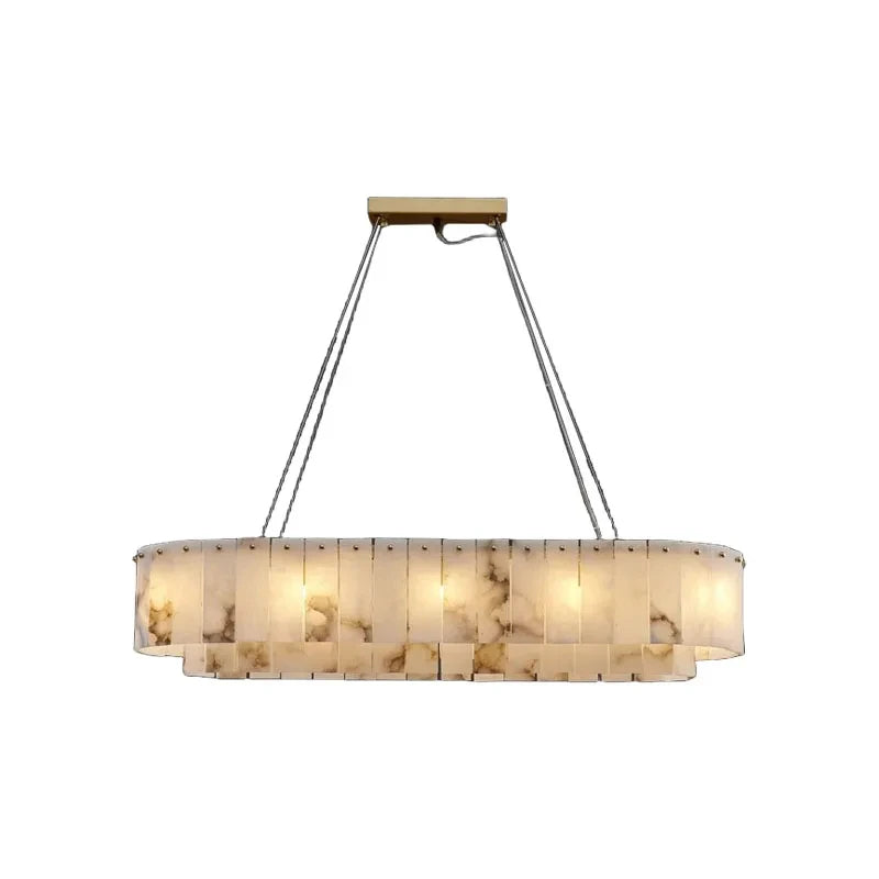 Moonshade Natural Marble Dining Room Chandelier