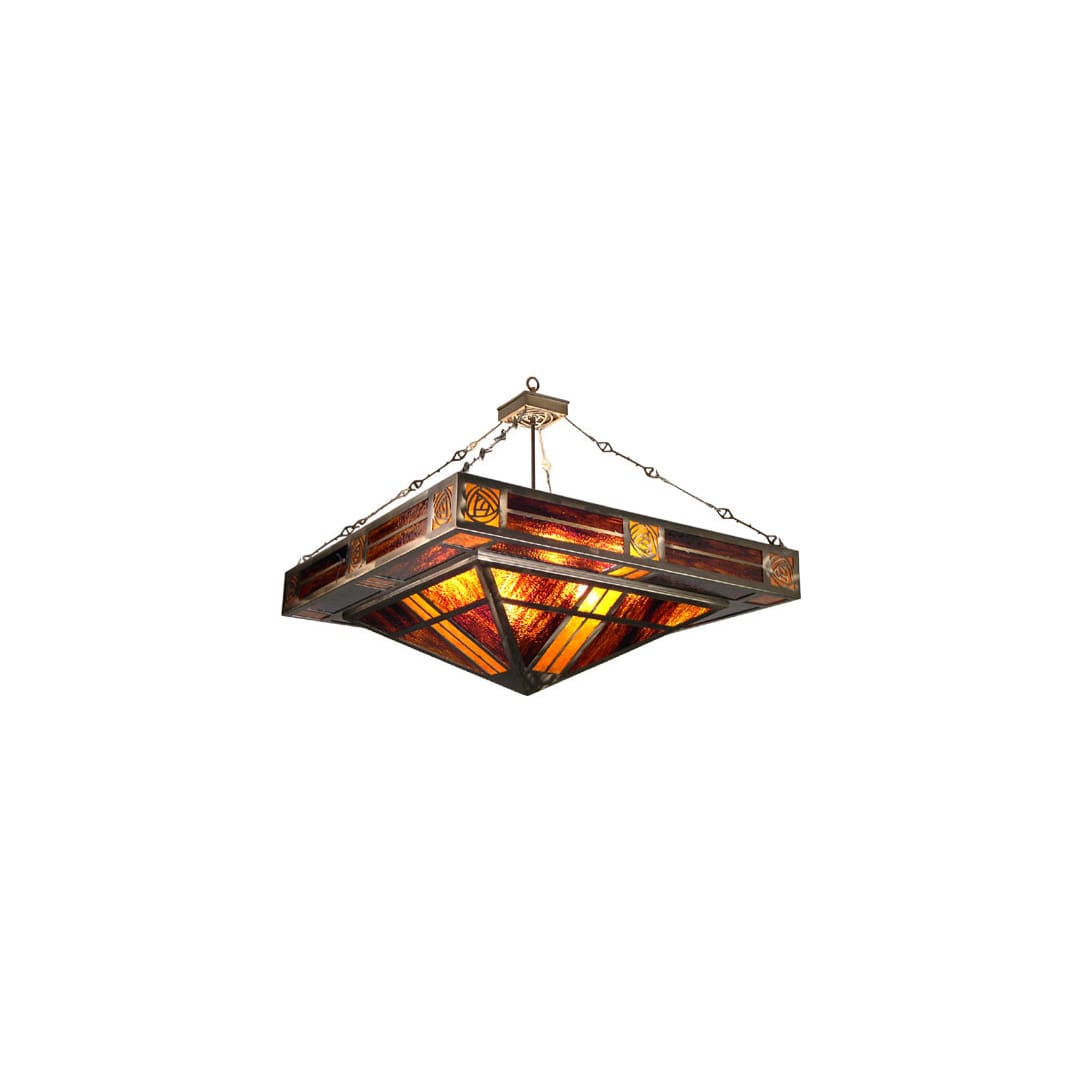 8 Light 51" Wide Pendant with Handmade Shade