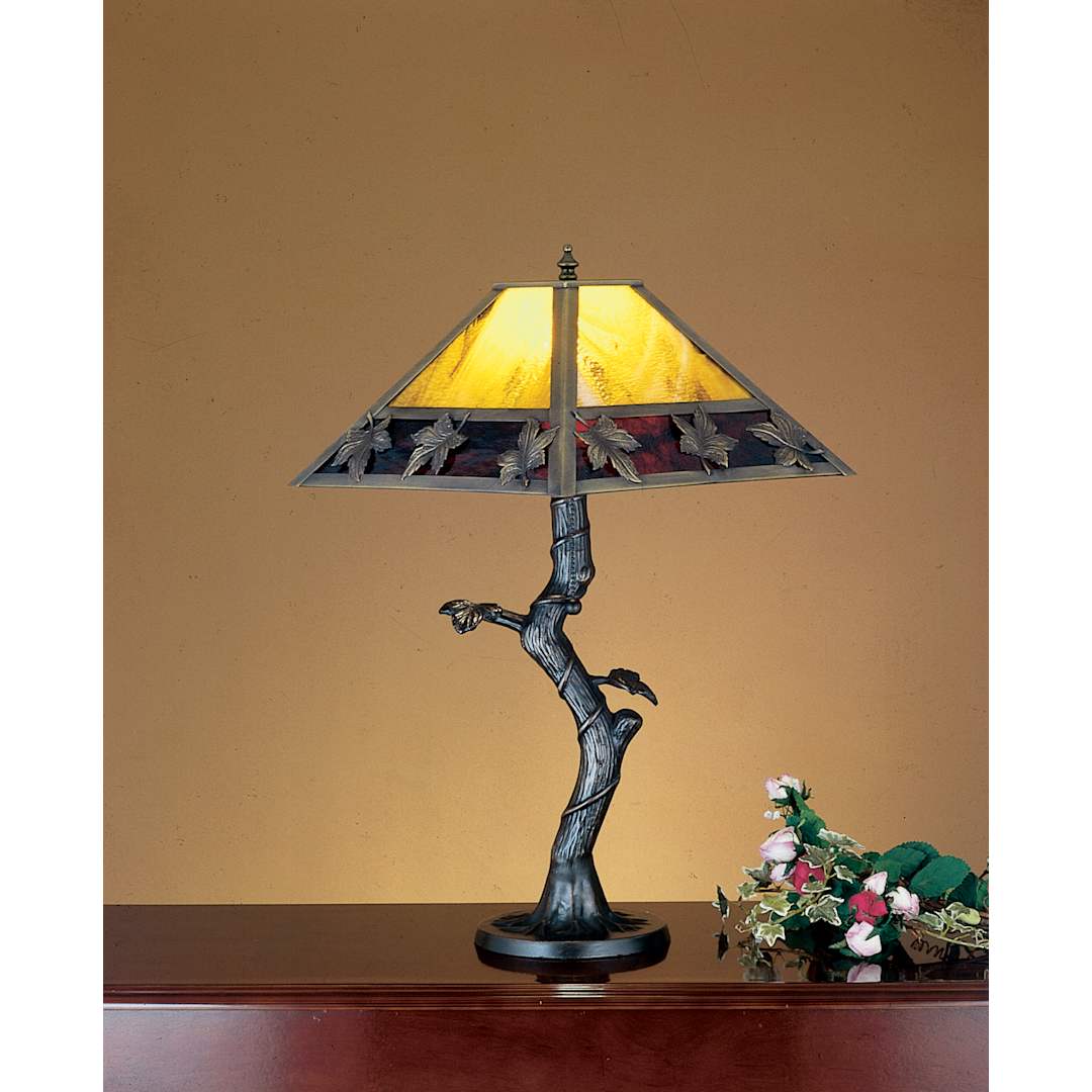 Carved Branch Table Lamp from the Maple Leaf Collection
