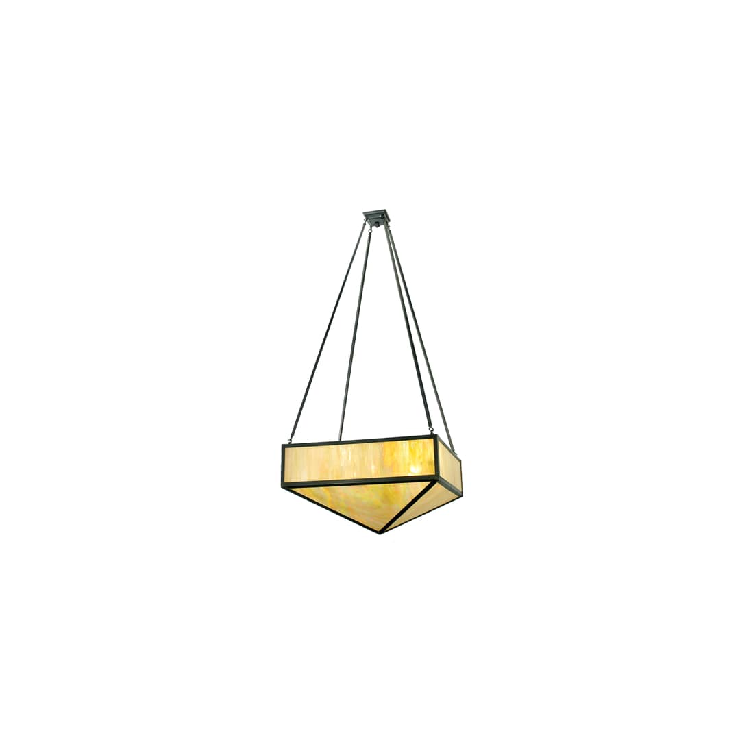8 Light 30" Wide Pendant with Handmade Shade