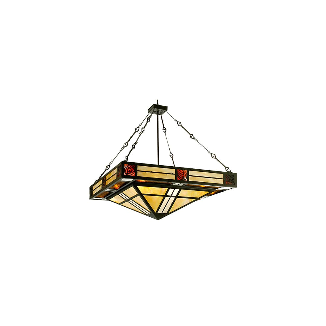 8 Light 51-1/2" Wide Pendant with Handmade Shade