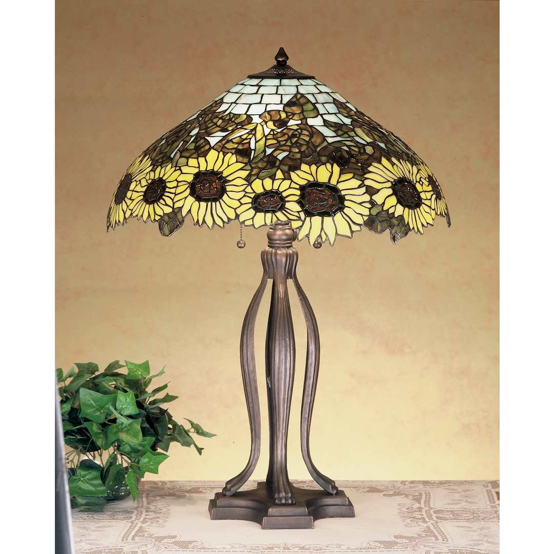 Vintage Stained Glass / Tiffany Table Lamp from the Wild Sunflowers Collection