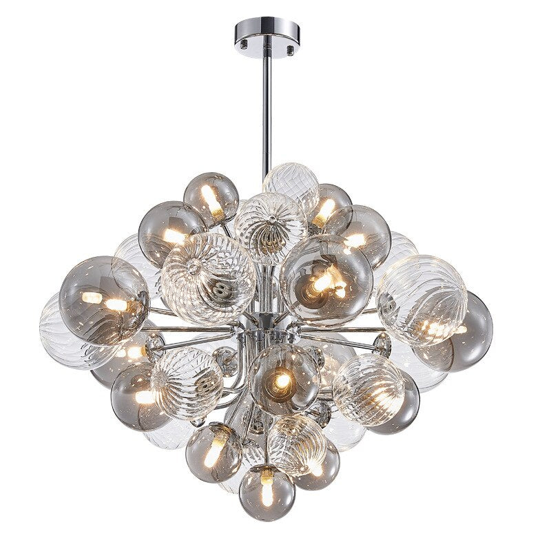 18-Light Glass Modern Chandelier