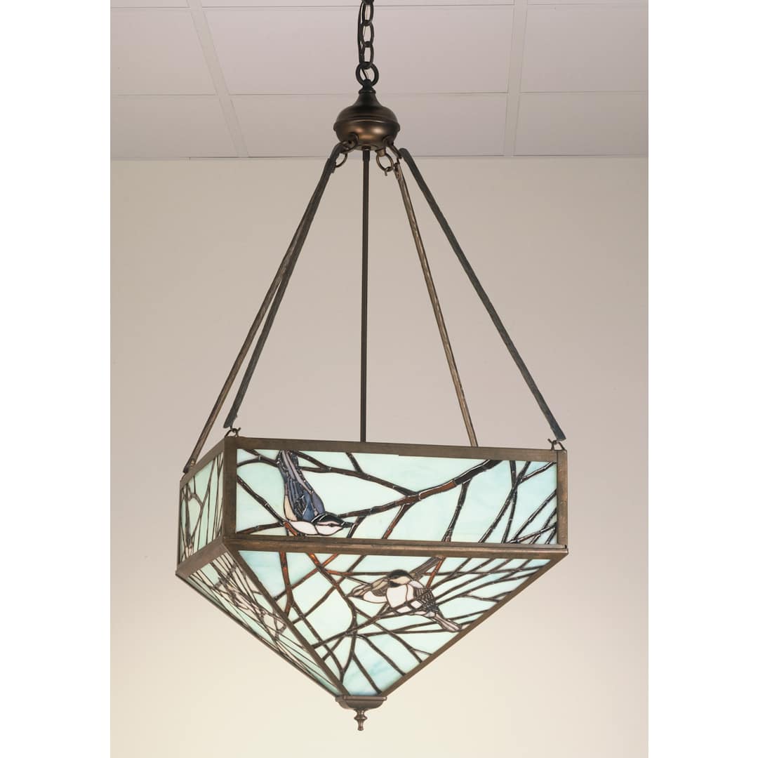 4 Light 20-1/2" Wide Pendant with Handmade Shade