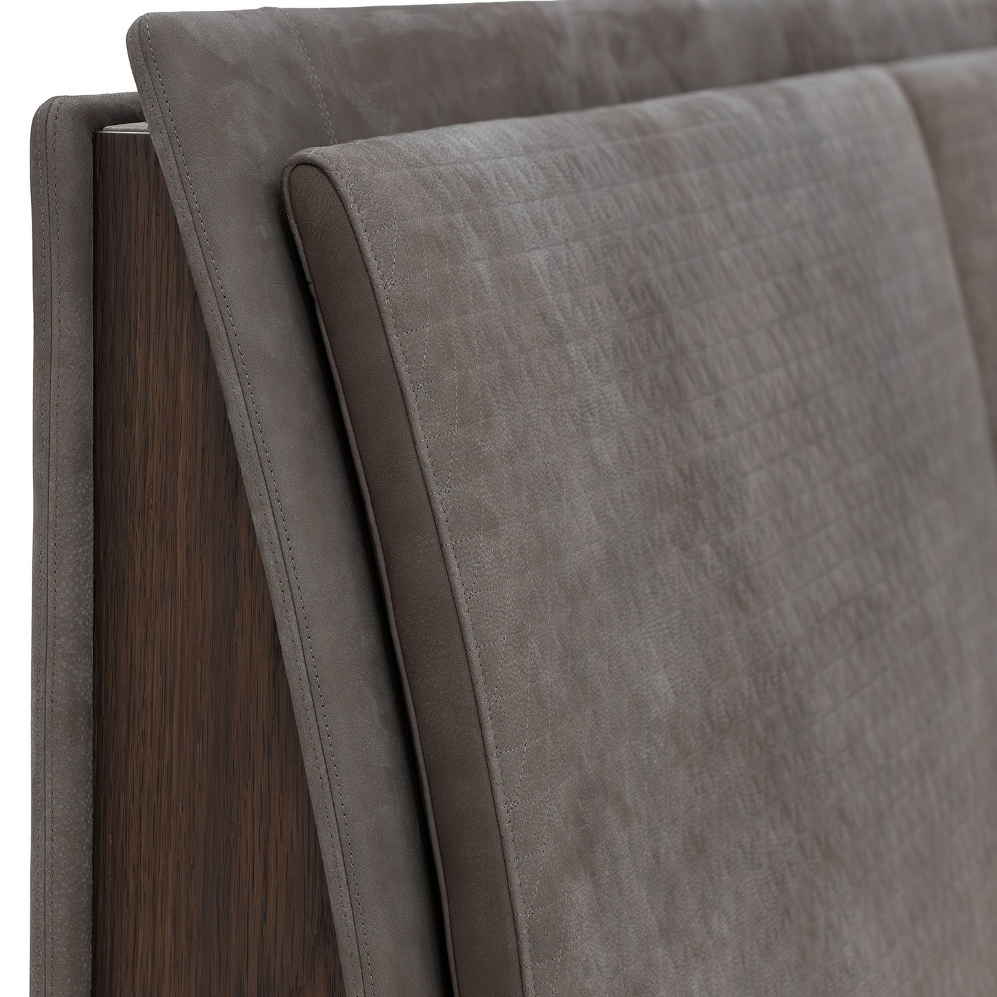 Stay King Bed - Brown Leather