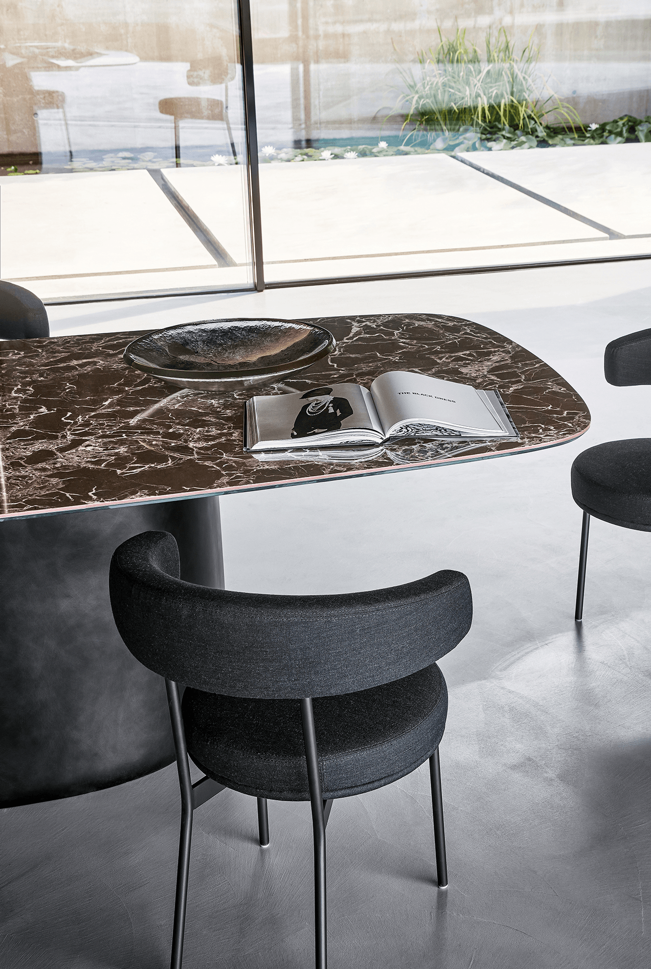 Mellow Dining Table - Brushed Lead