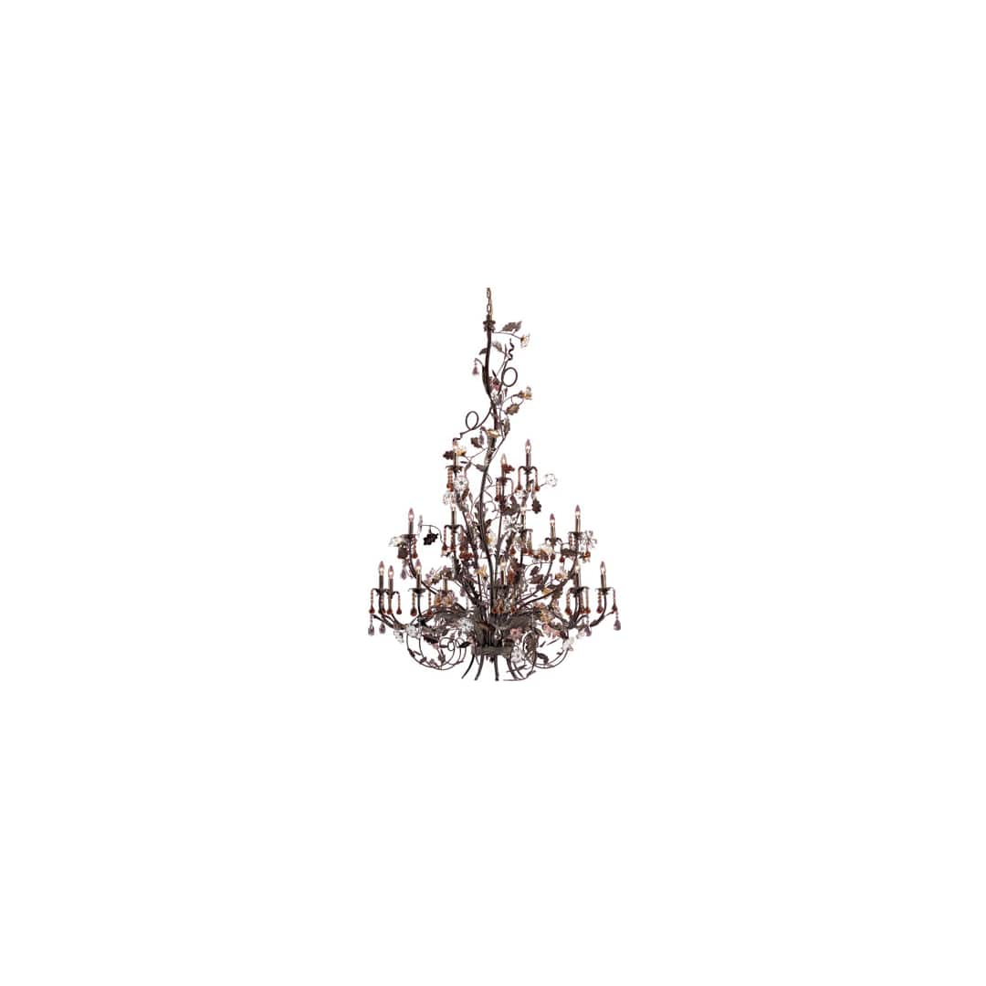 Crystal 18 Light Chandelier from the Cristallo Fiore Collection