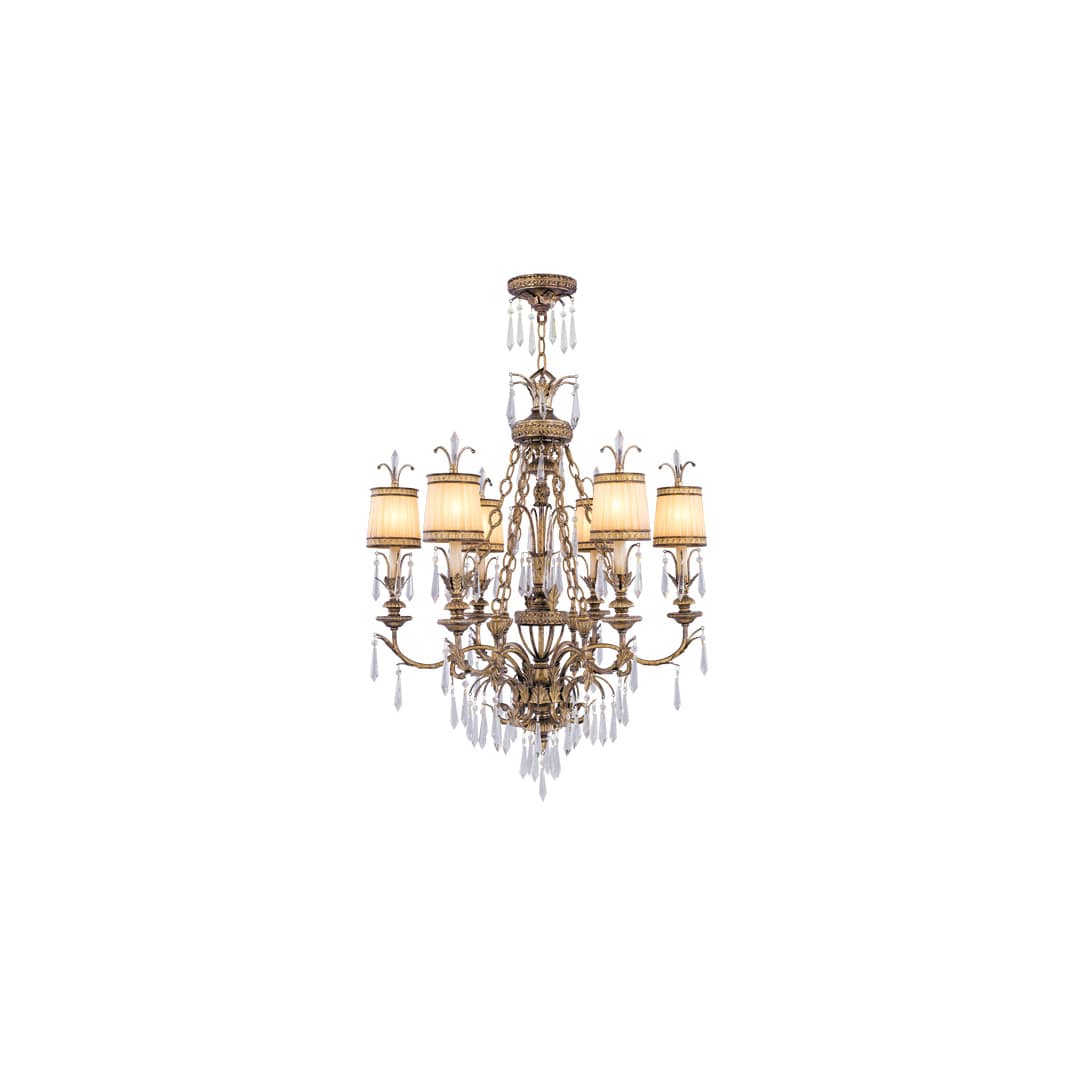 La Bella 6 Light 1 Tier Chandelier with Crystal Accents