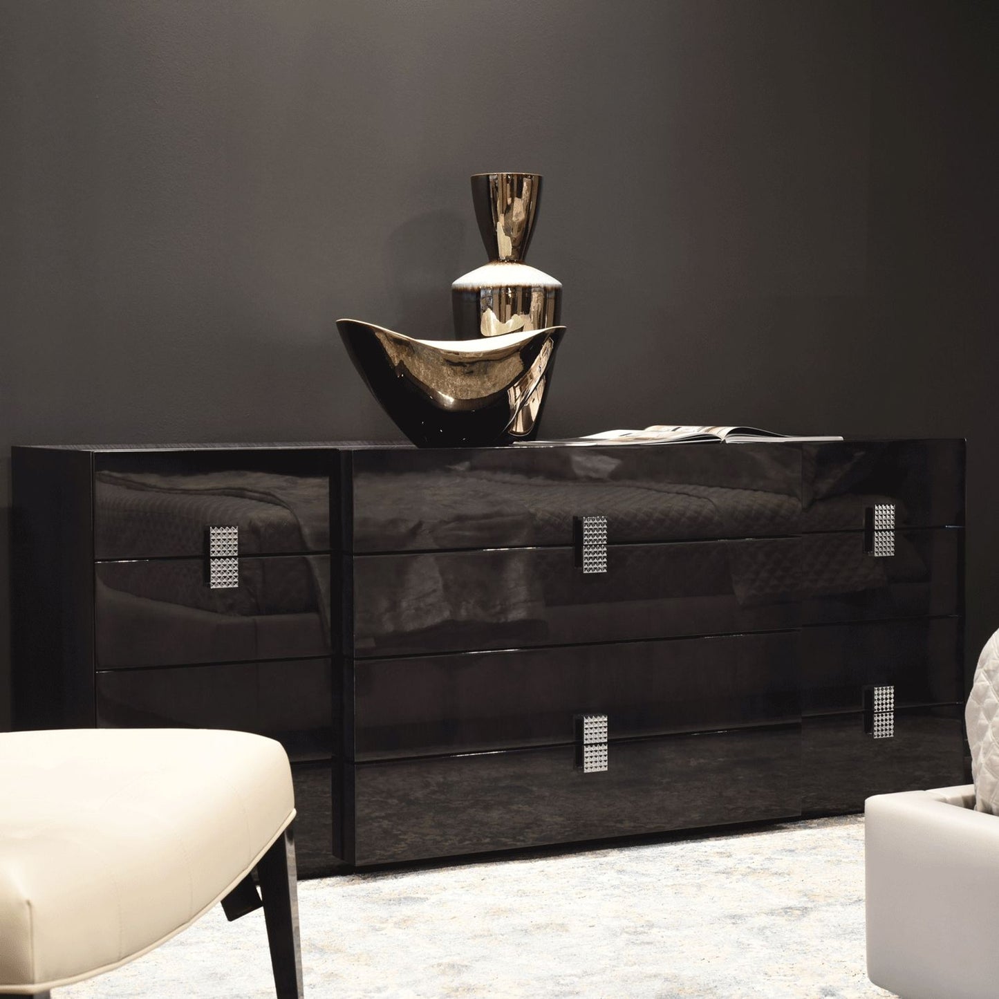 Secret Love 12-Drawer Dresser - Black Pearl