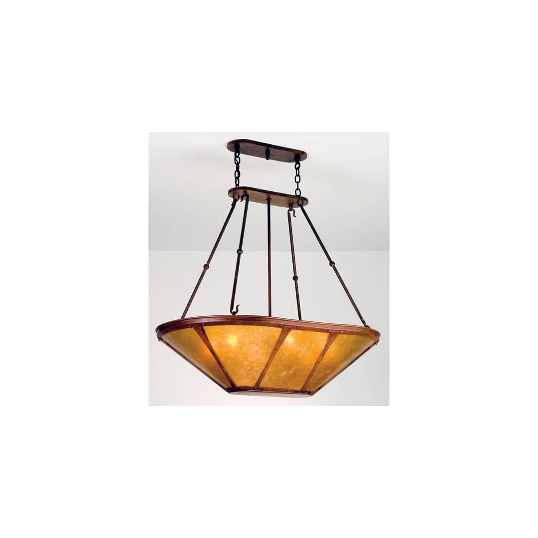 6 Light Pendant with Handmade Shade