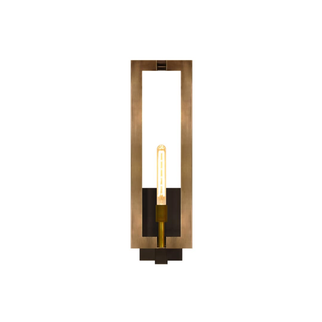 Aurora Brass 2 Light 33" Tall Electric Outdoor Wall Sconce