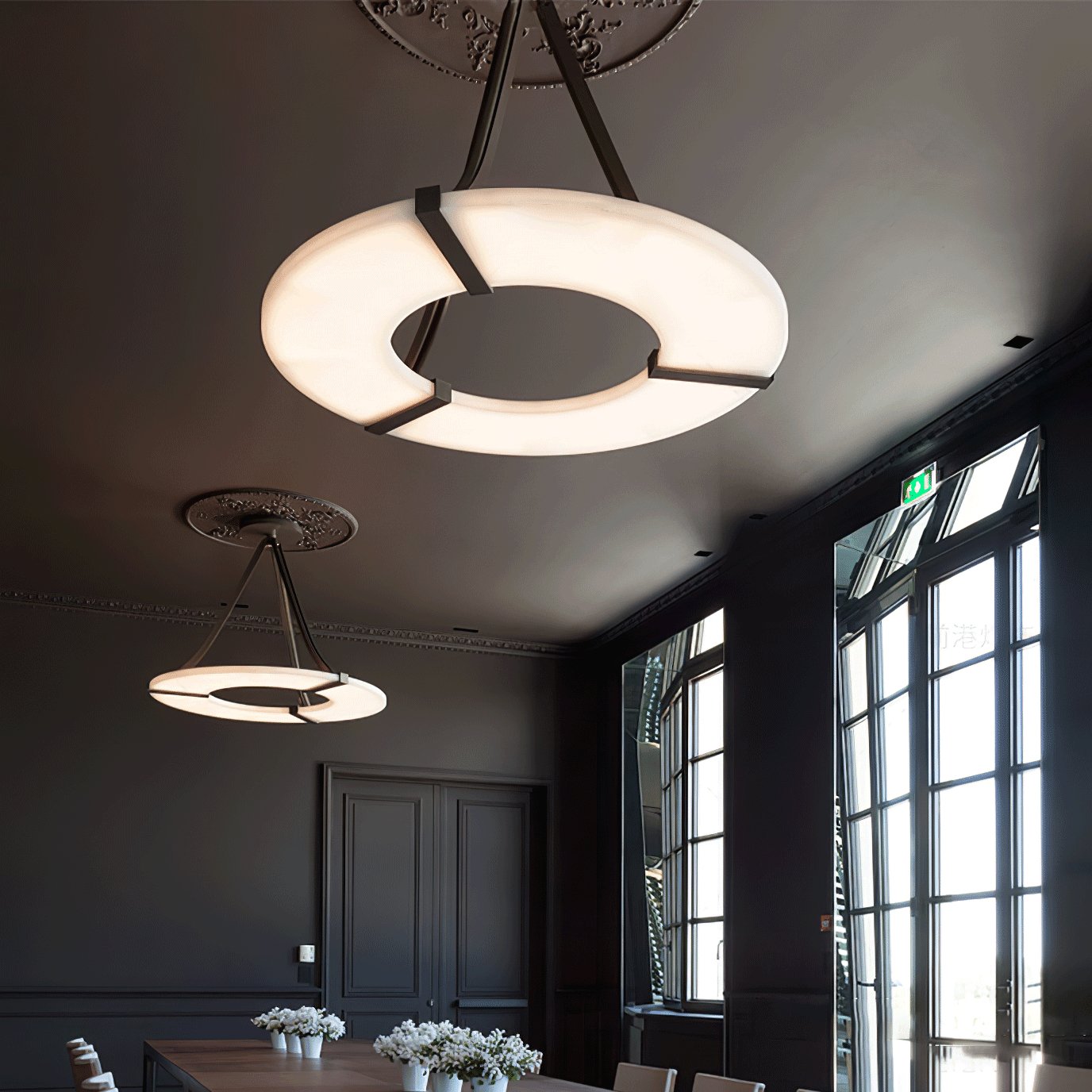 Alabaster Halo Houselight Pendant Light