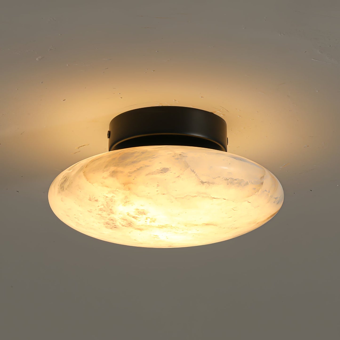 Alabaster Oval Overhead light Ceiling Lamp