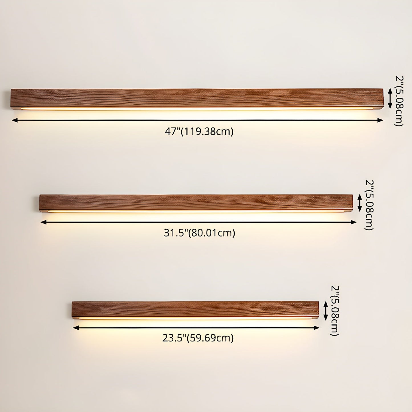 Arlo Linear Wood Lamp bracket Wall Light
