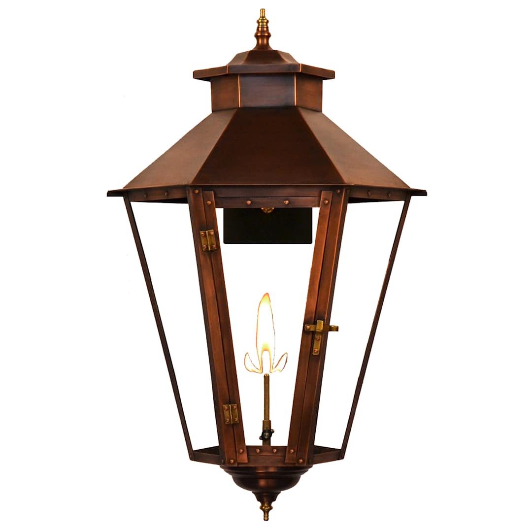 Bayou Street 34" Tall Copper Natural Gas Outdoor Wall Sconce