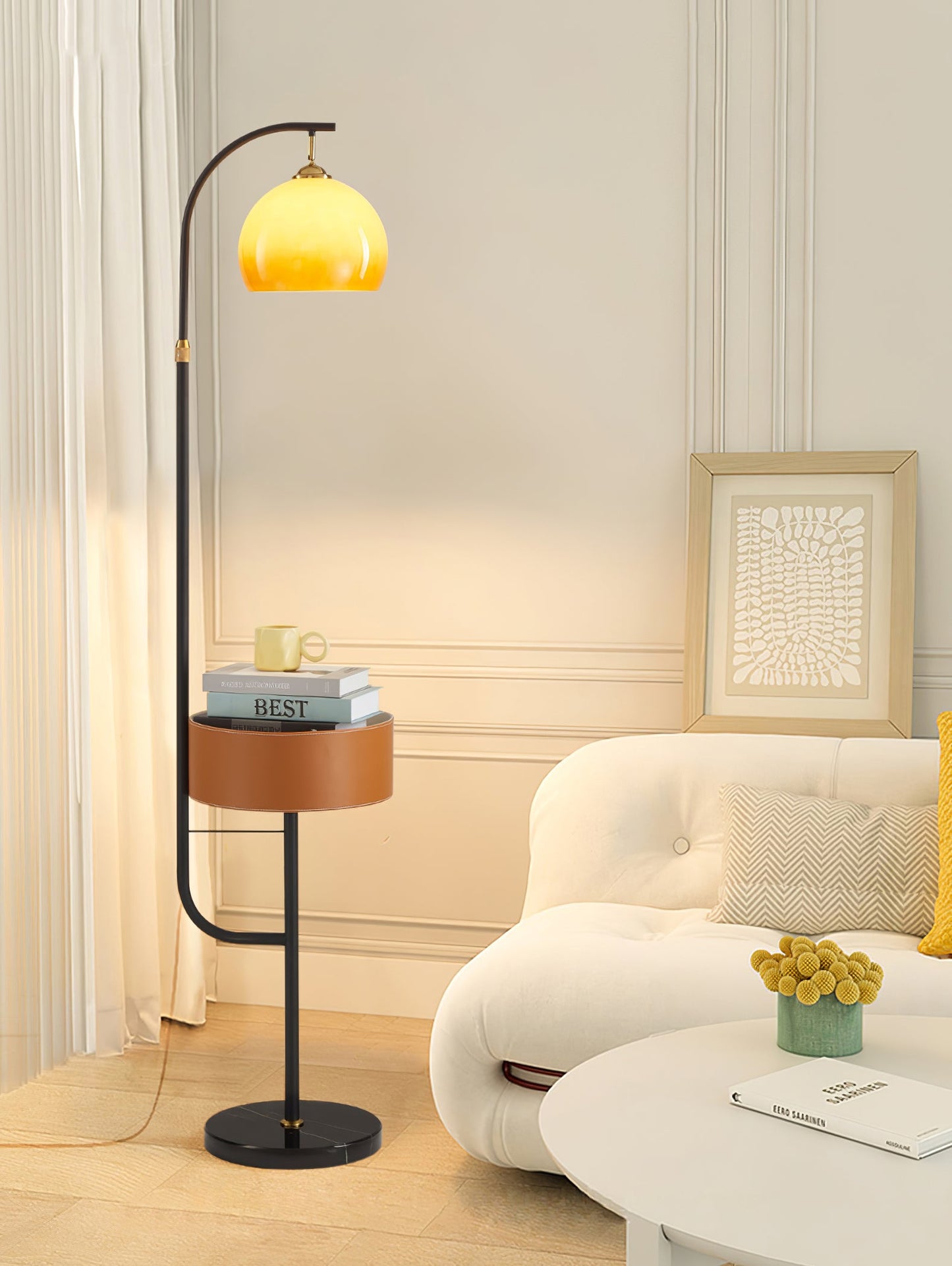 Caramel Arch Uplight Lamp Floor Lamp
