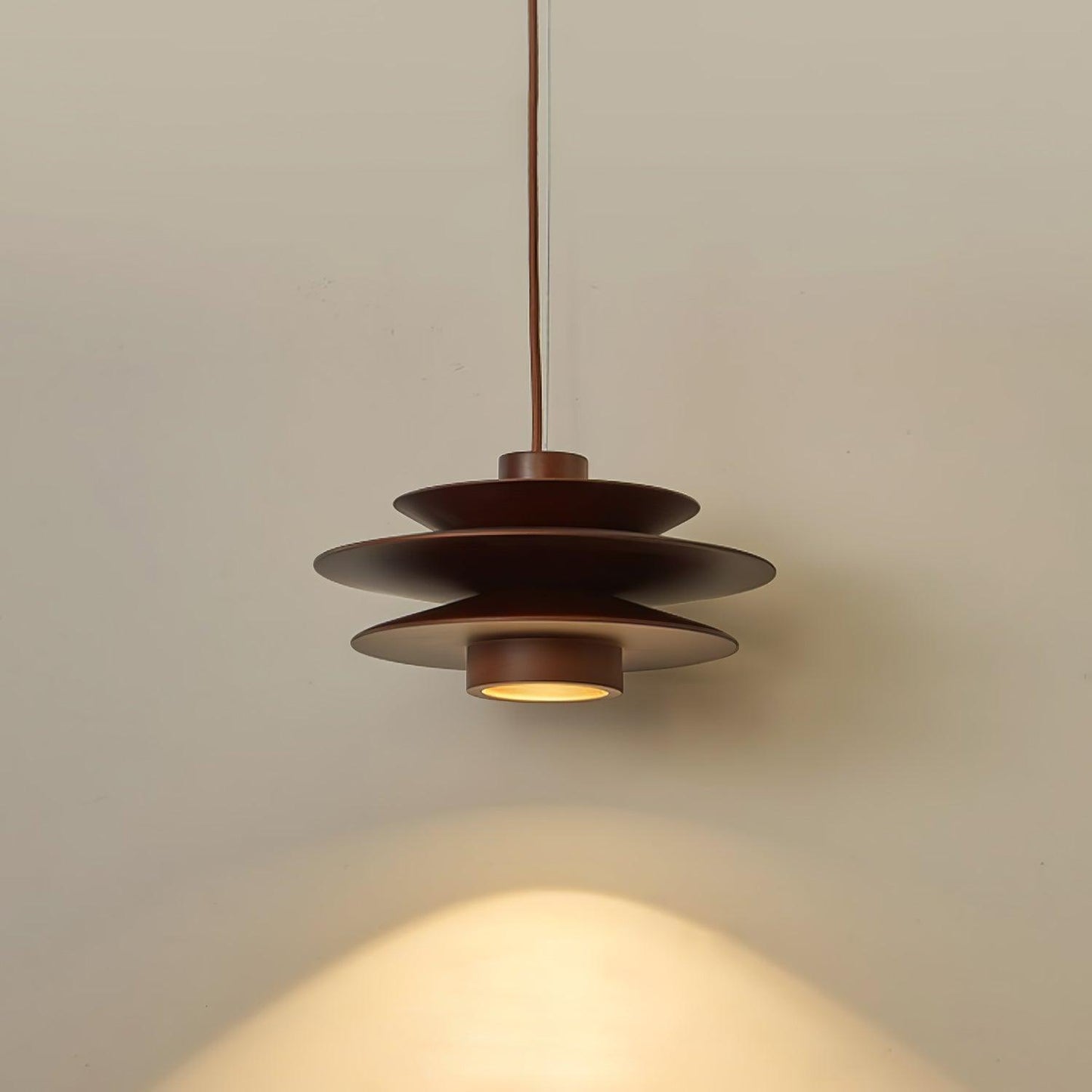 Cascade Wooden Disc Ceiling light fitting Pendant Lamp