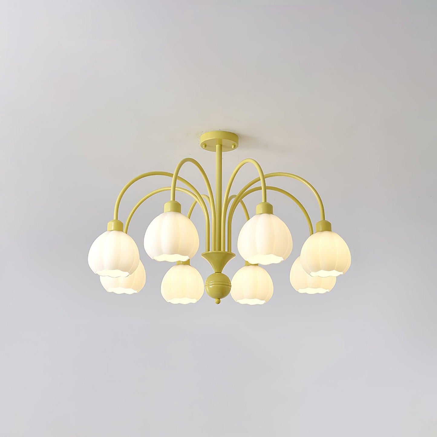 Cream Pumpkin Ball Ceiling fixture Chandelier