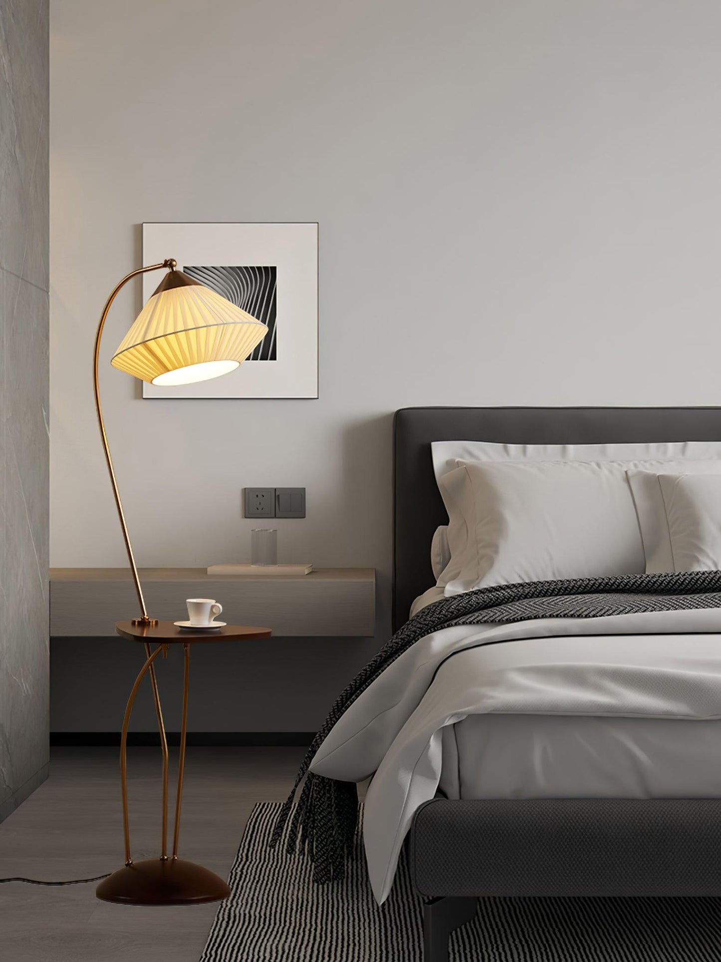 Curve With Side table lamp Table Floor Lamp