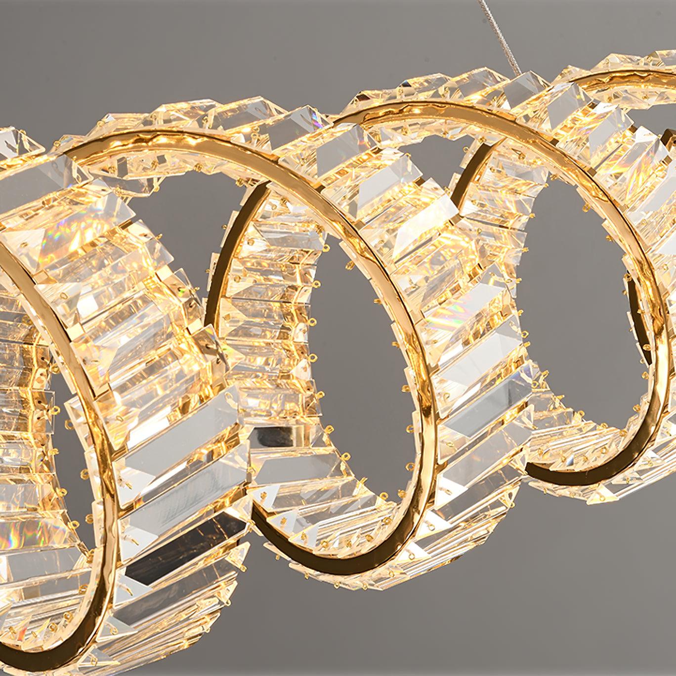 Curved LED Pendant light Chandelier