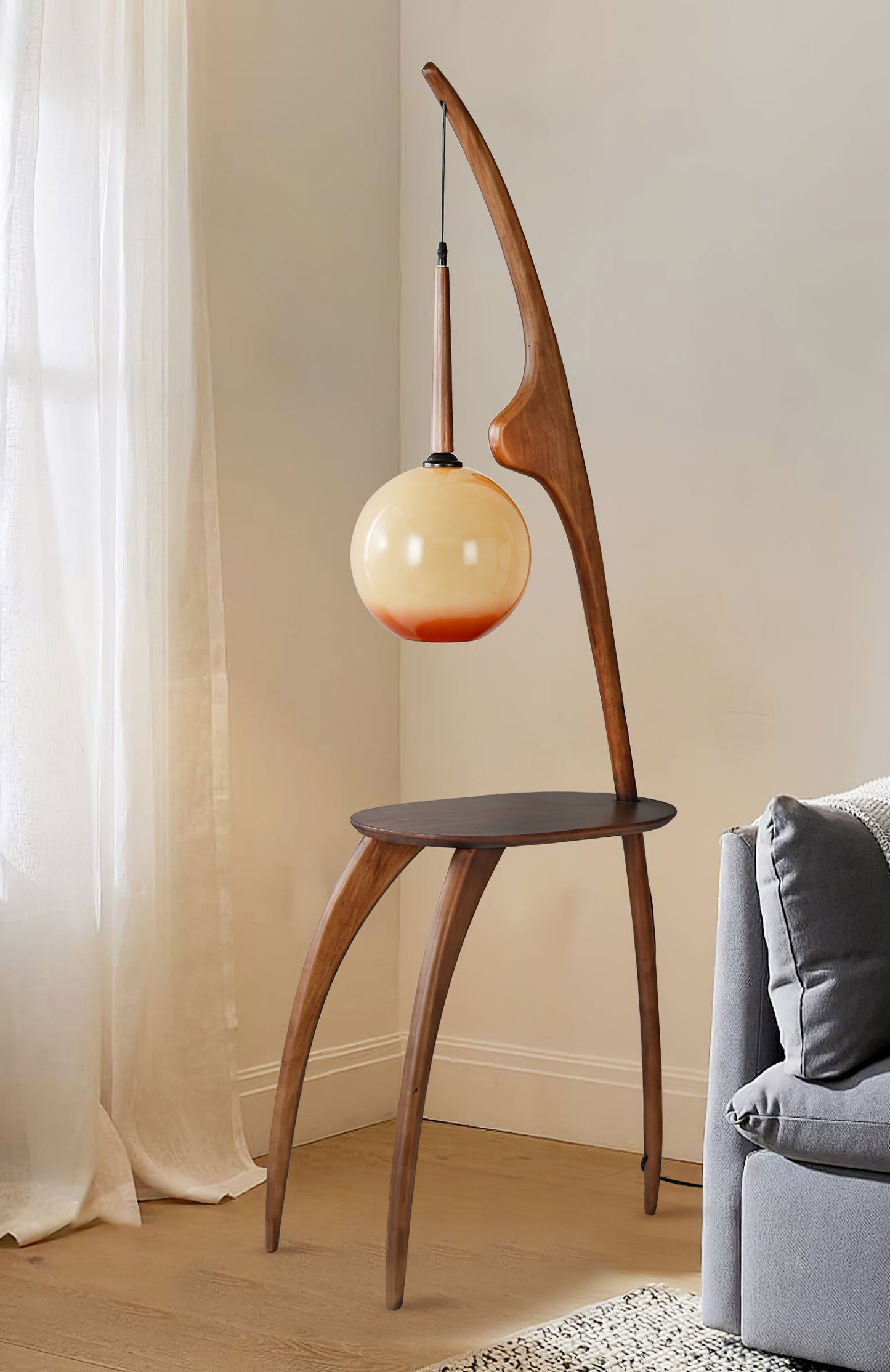 Curved Mantis Arm Floor-mounted Lamp Floor Lamp