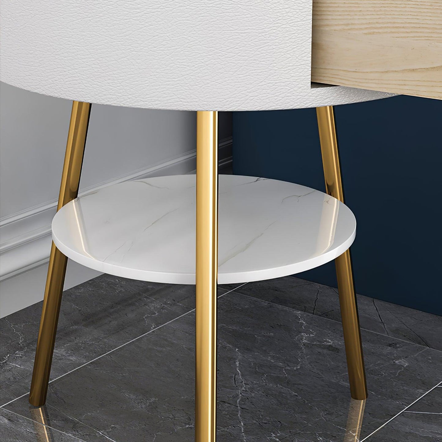 Feather Drawer Uplight Lamp Floor Lamp