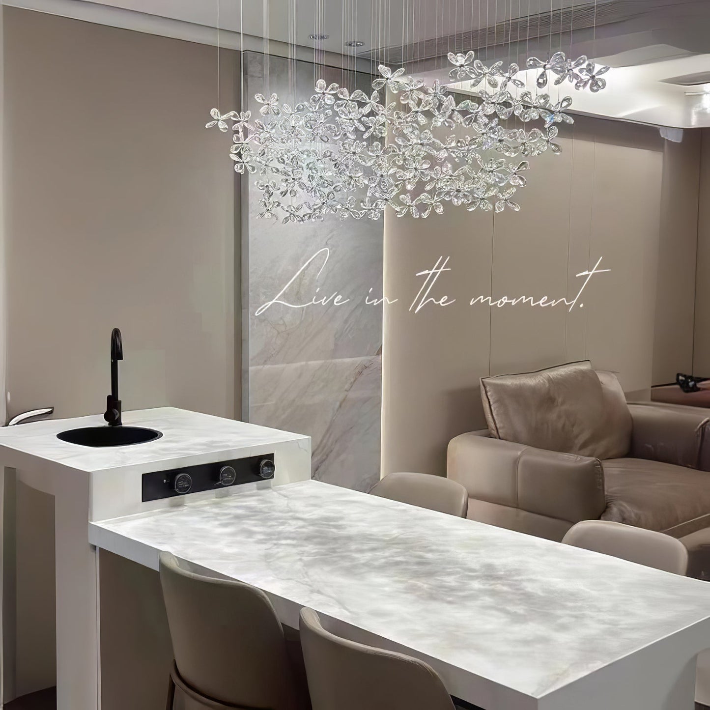 Floating Butterfly Gasolier Chandelier