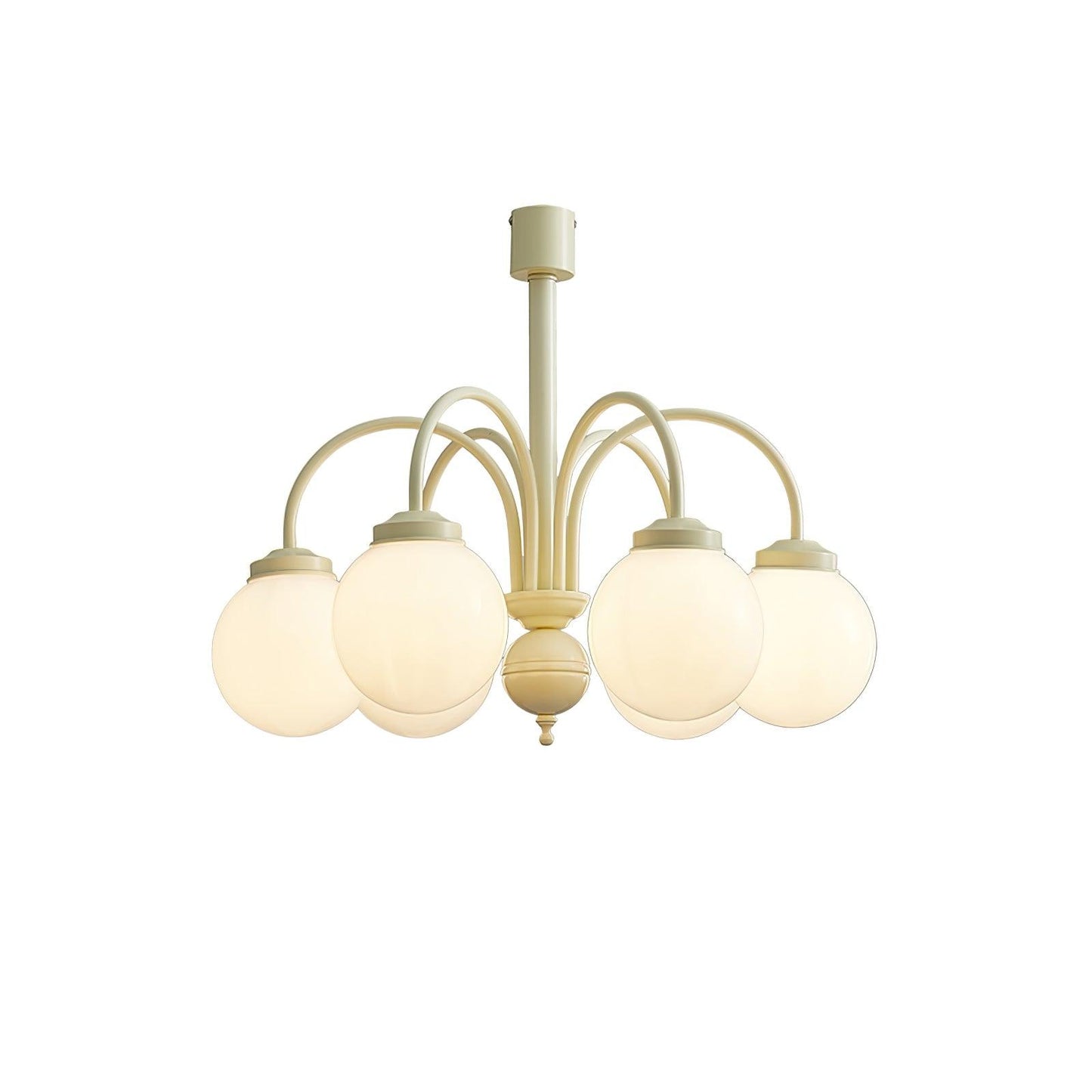 Cream Glass Sphere Ceiling fixture Chandelier