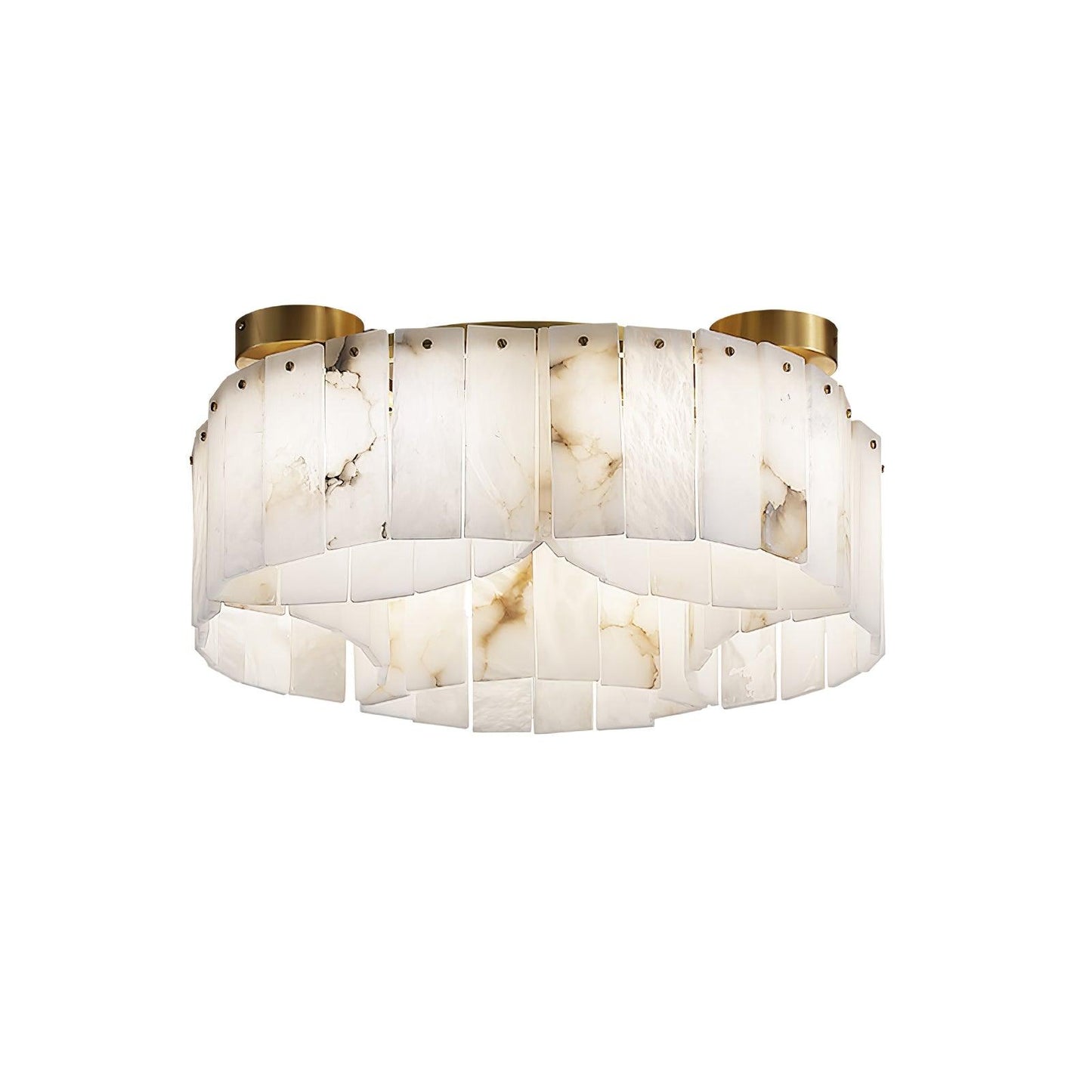Luxe Alabaster Brass Flush mount light Ceiling Lamp