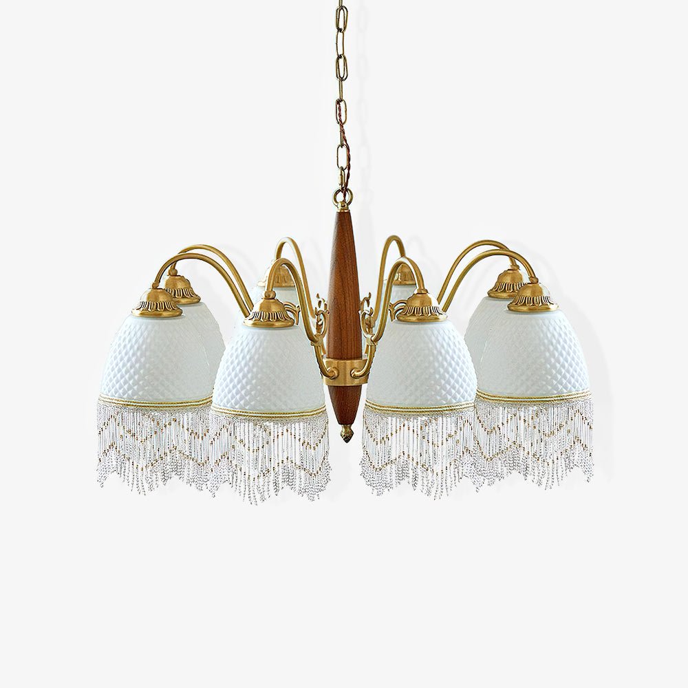 Mesh Tassel Glass Gasolier Chandelier