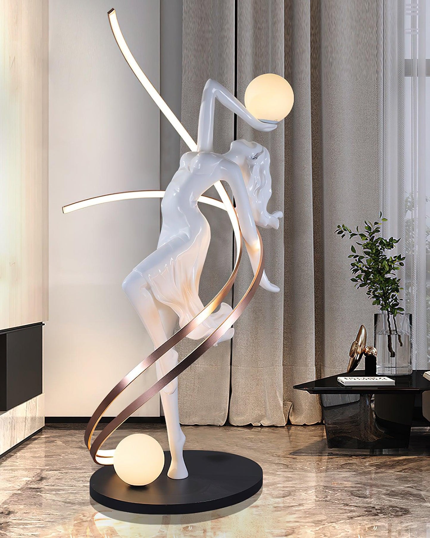 Misha Goddess Statue Standing Lamp Floor Lamp