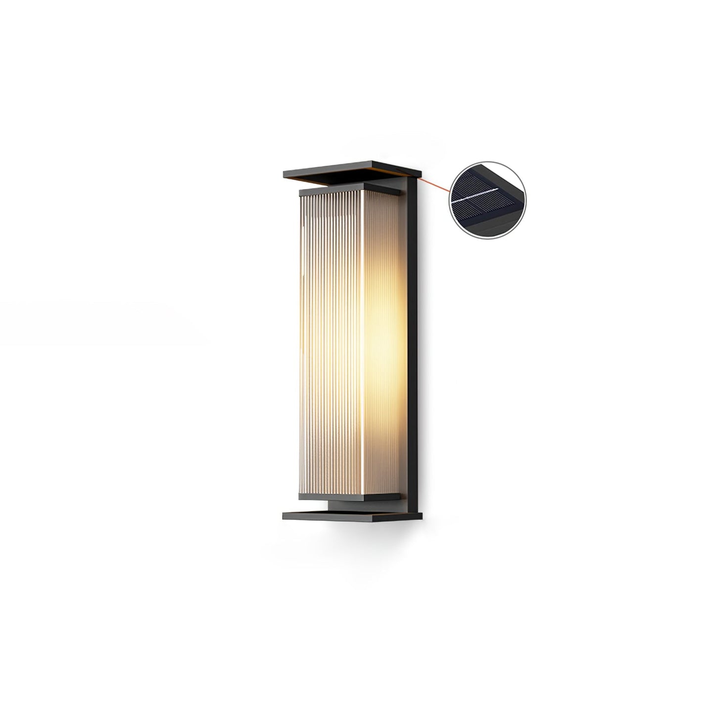 Rectangular Box Solar Outdoor Sconce Wall Lamp