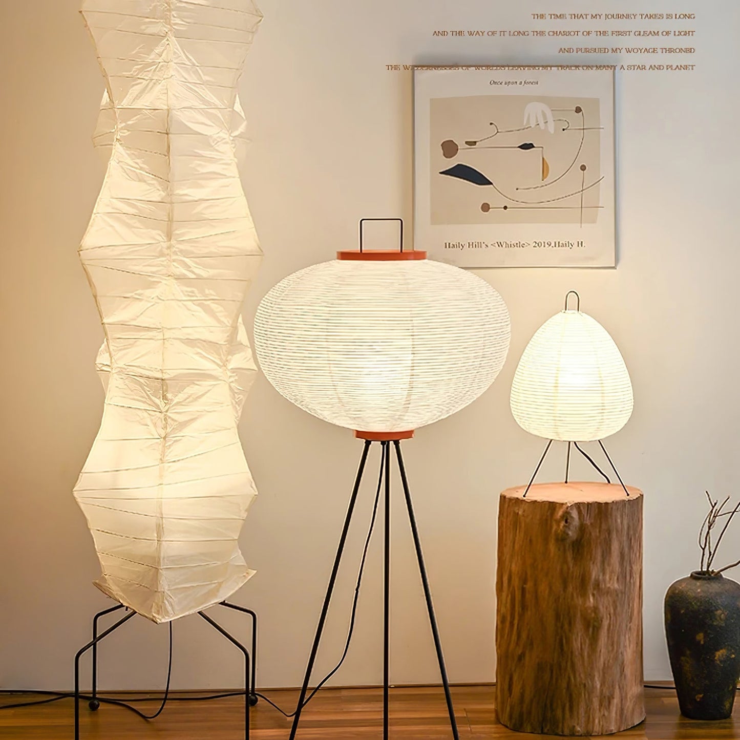 Rice Paper Standing Lamp Floor Lamp