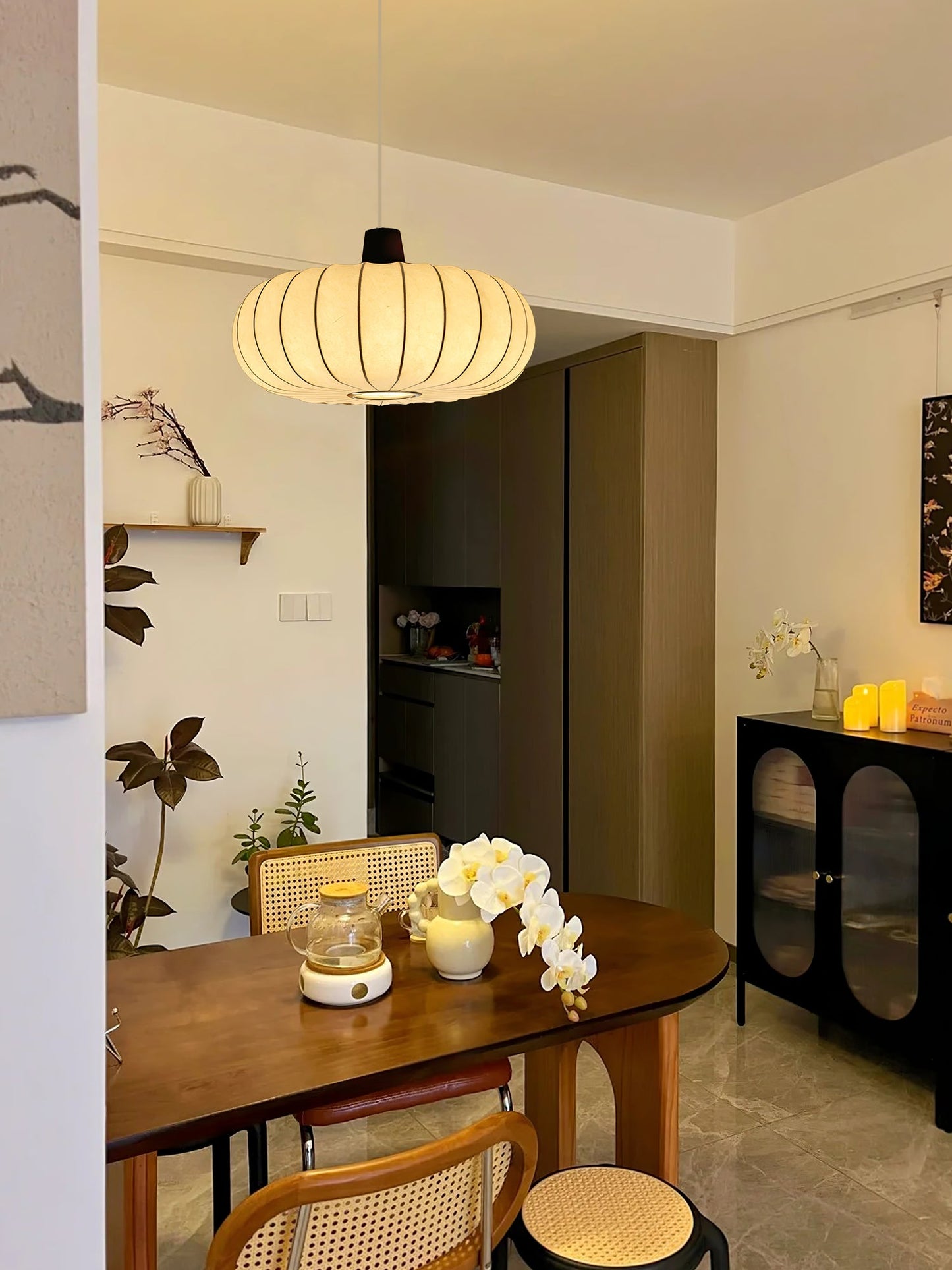 Silk Lantern Drop light Pendant Light