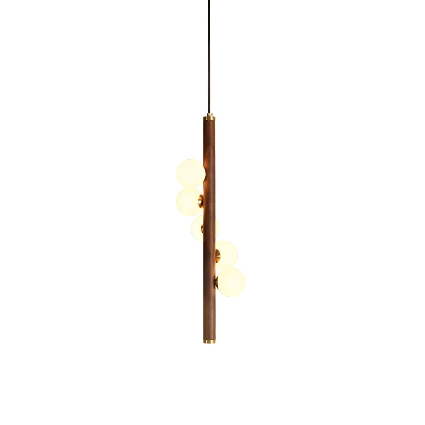 Vertical Orb Timber Drop light Pendant Lamp