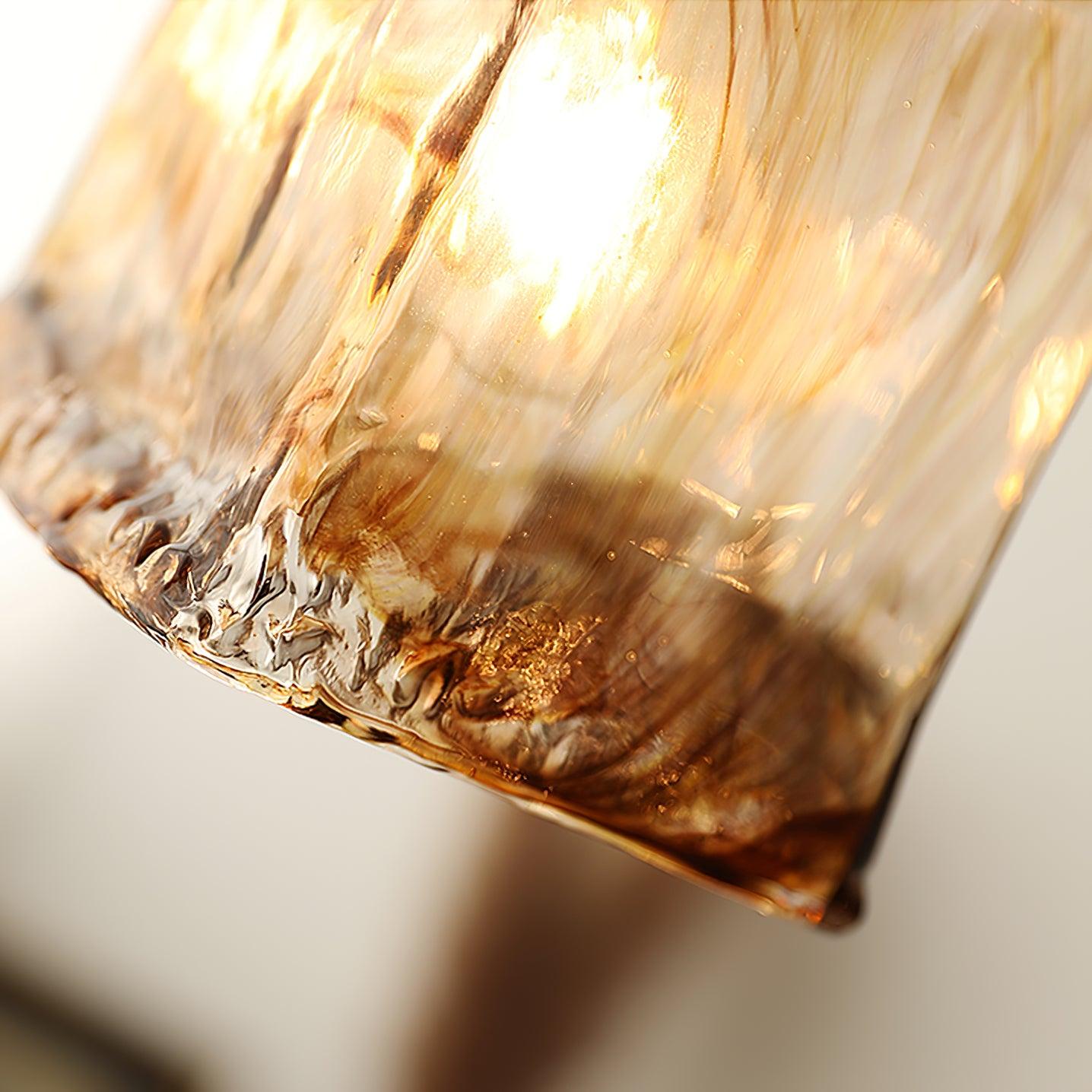 Vintage Brown Glass Droplight Pendant Light