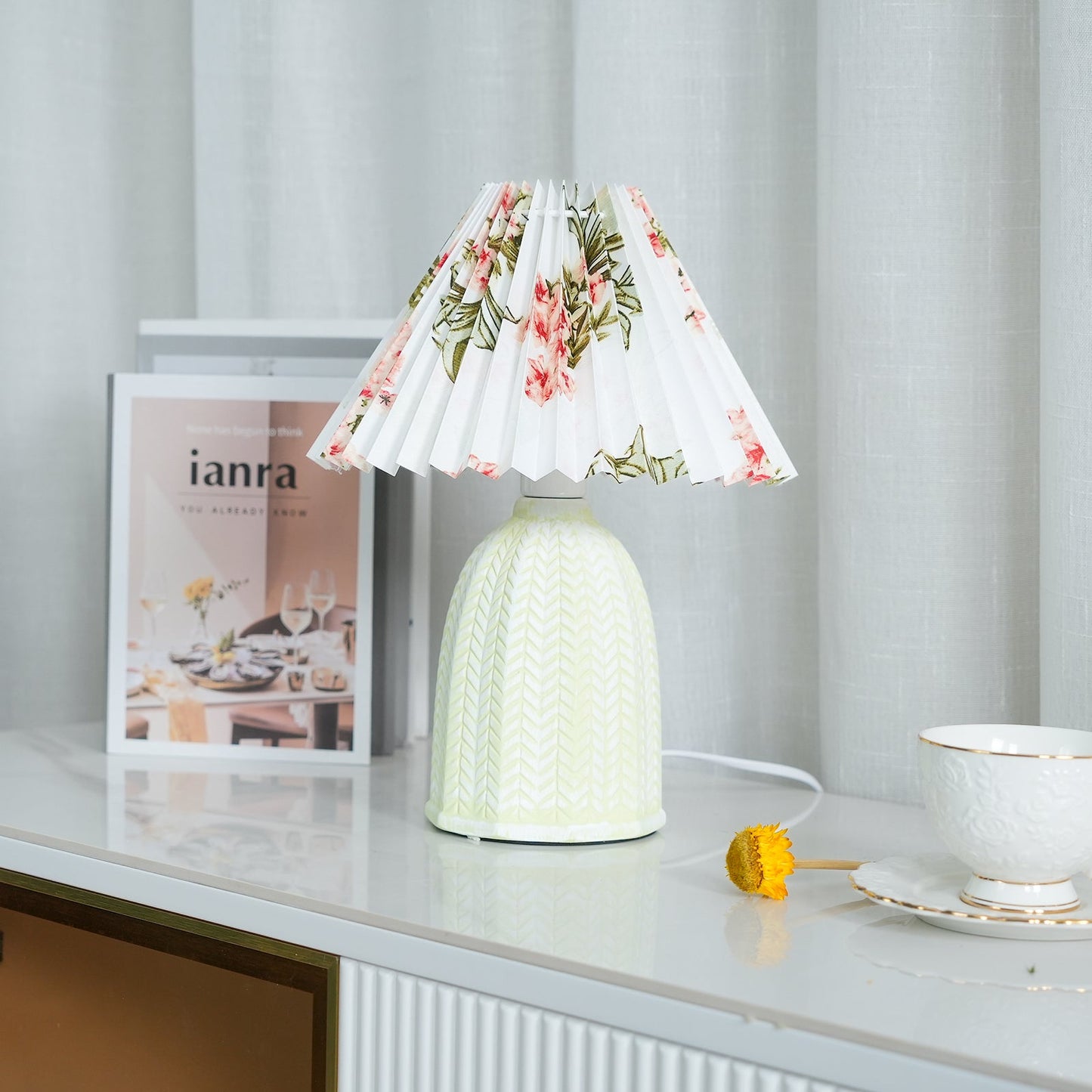 Vintage Pleated Desk lamp Table Lamp