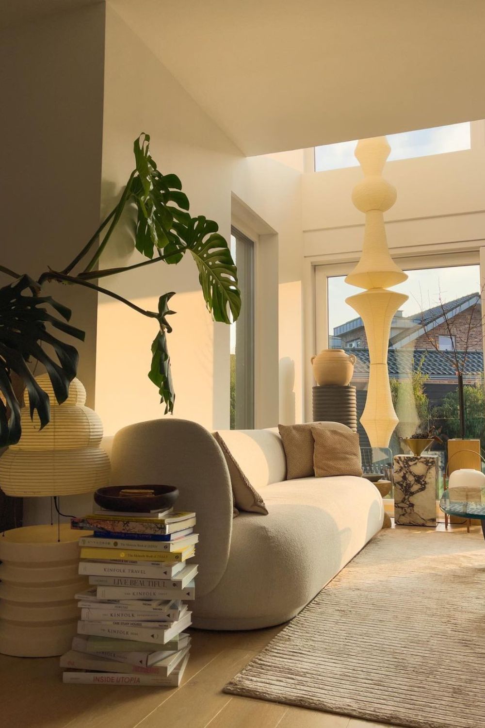 Washi Paper E Hanging light Pendant Swag Light