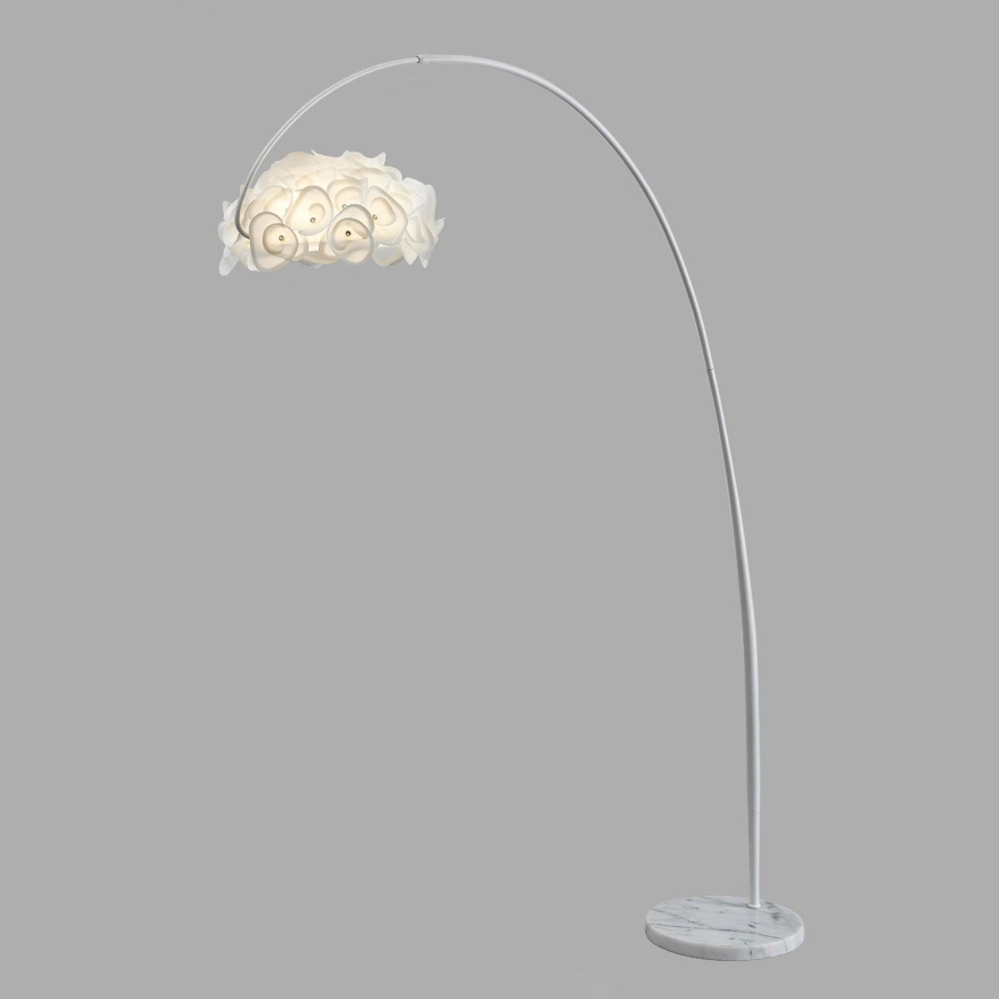 White Hydrangea Torchiere Lamp Floor Lamp