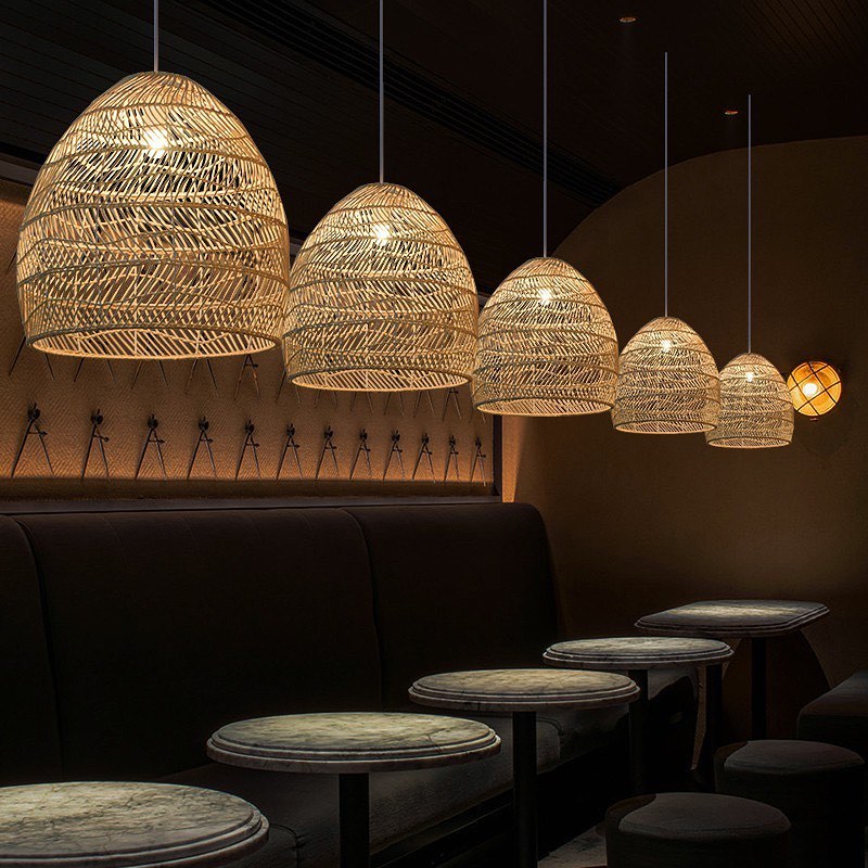 Wicker Drop light Pendant Lamp