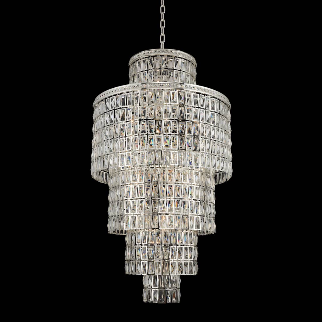 Kasturi 32" Wide Waterfall Chandelier with Firenze Crystal