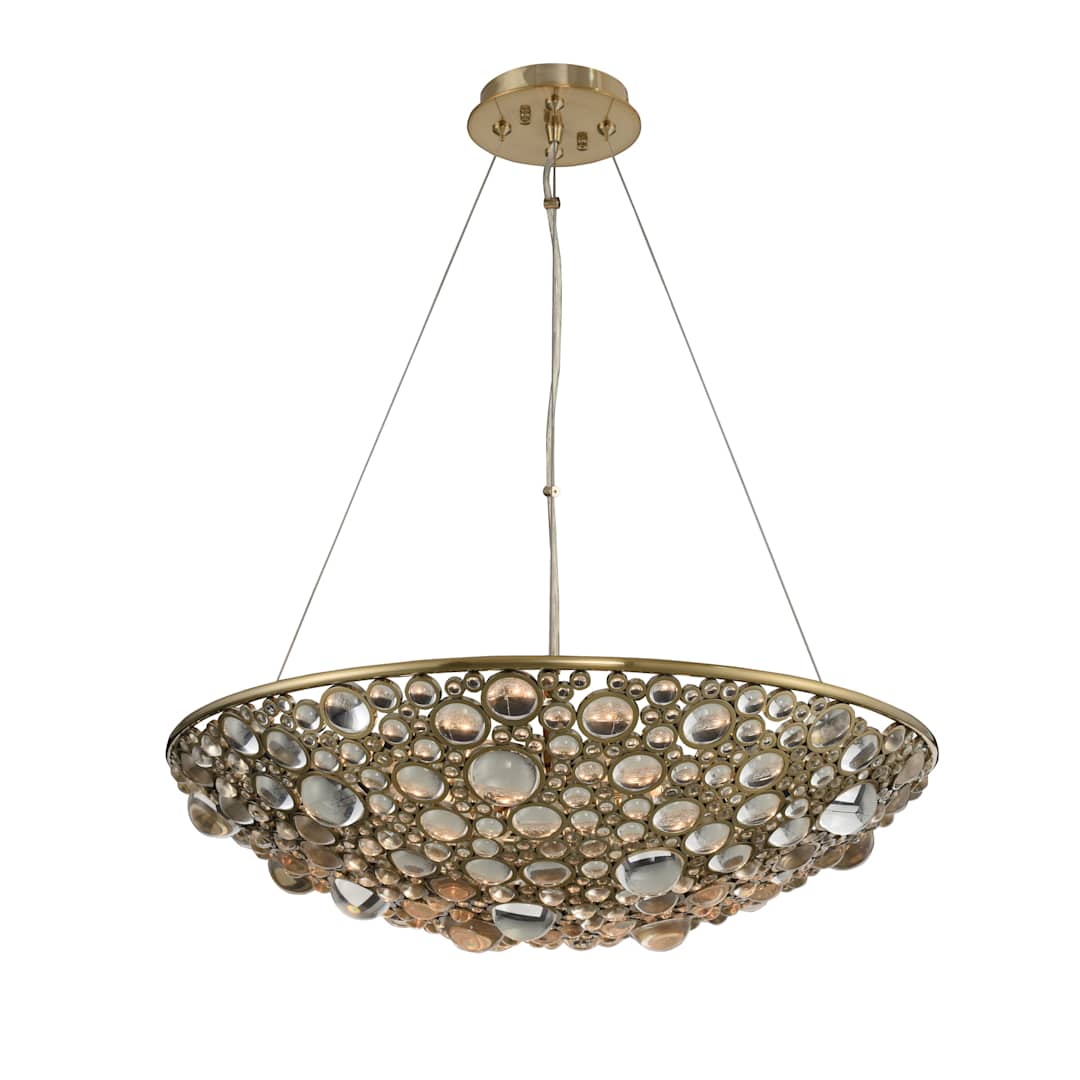 Ciottolo 24" Wide Pendant with Firenze Crystal