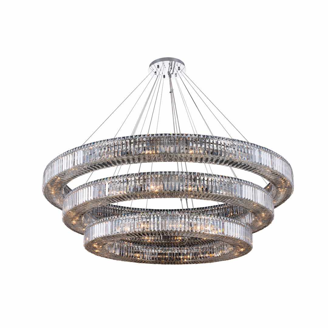 Rondelle 56 Light 72" Wide Crystal Ring Chandelier