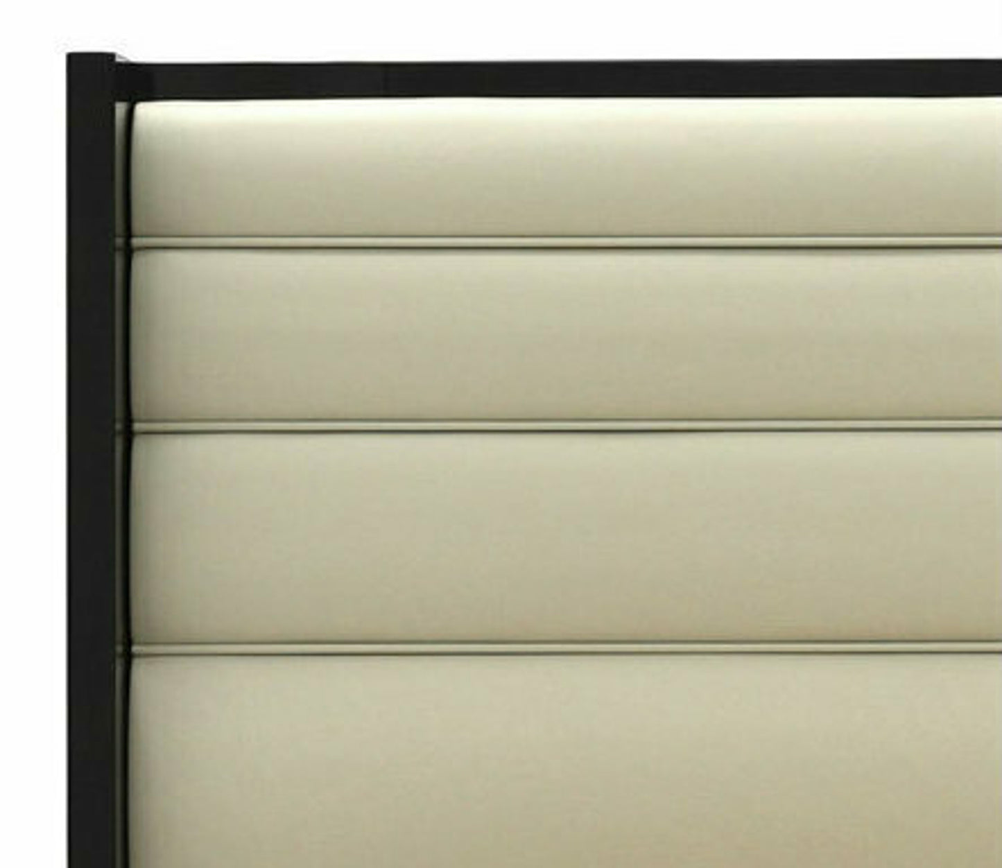 Black & More Bed - Ivory Leather